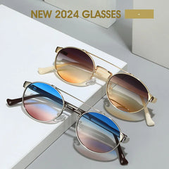 Oval Sunglasses Women Luxury Fashion Glasses Vintage Sunscreen Shades