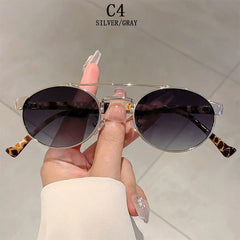Oval Sunglasses Women Luxury Fashion Glasses Vintage Sunscreen Shades