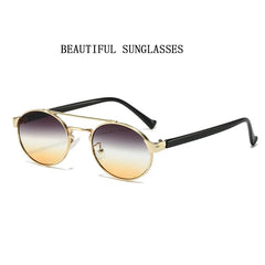 Oval Sunglasses Women Luxury Fashion Glasses Vintage Sunscreen Shades